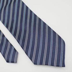 Calvin Klein Blue Striped Woven‎ Silk Tie